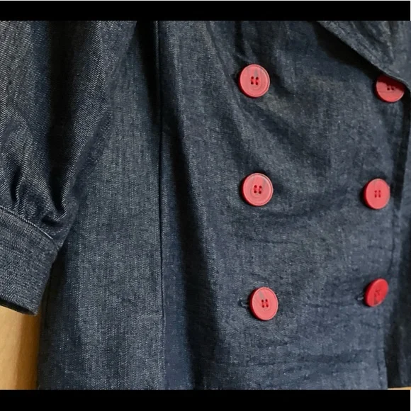 Kayce Hughes Chambray Double Breasted Nautical Jacket - Picture 4 of 4